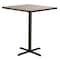 National Public Seating Square 36" W, 36" L, 42" H, Particleboard/HPL Laminate - 1.25", Grey CT33636XBGY - alternate 3